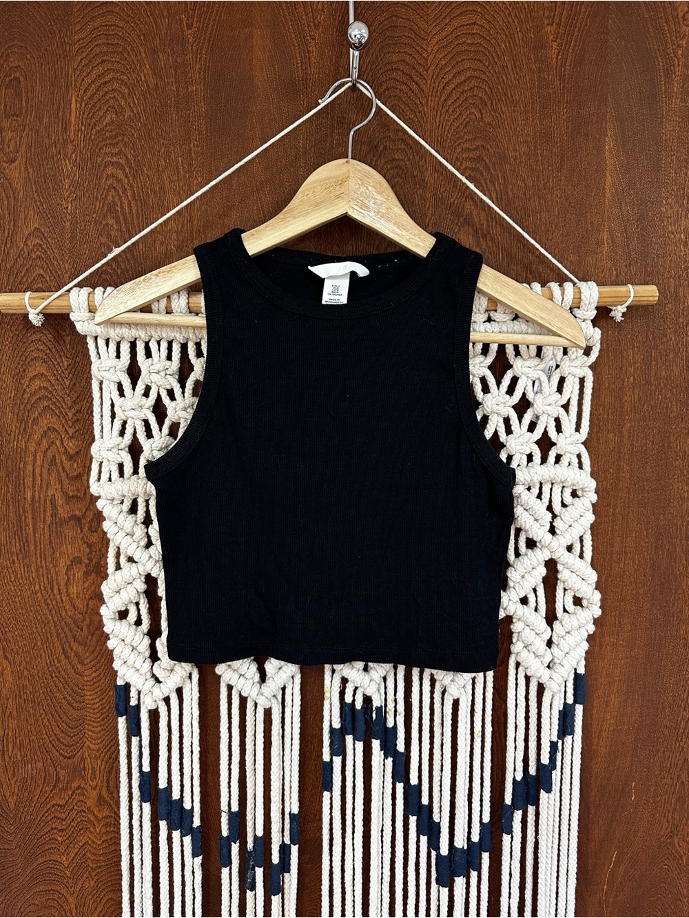 H&M Black Cropped Tank Top